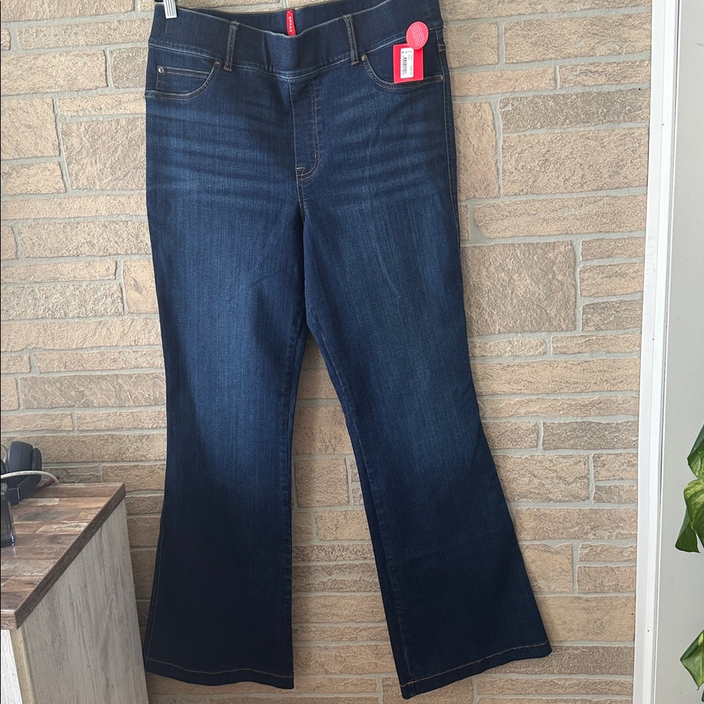 NWT Spanx Flare Jeans In Midnight Shade Stretch size 1X